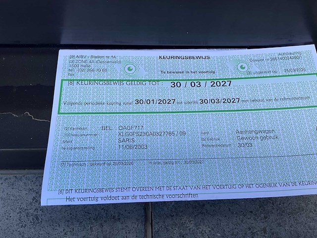 2003 saris sa2000 - gesloten aanhangwagen - afbeelding 9 van  20