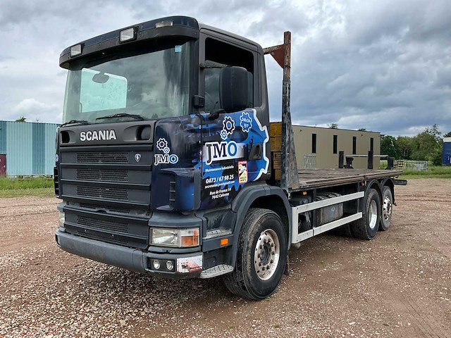 2003 scania 6x2 open laadbak / machineplatform - afbeelding 1 van  53