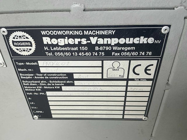 2003 tornado profil 01 spindel schuurmachine - afbeelding 2 van  10