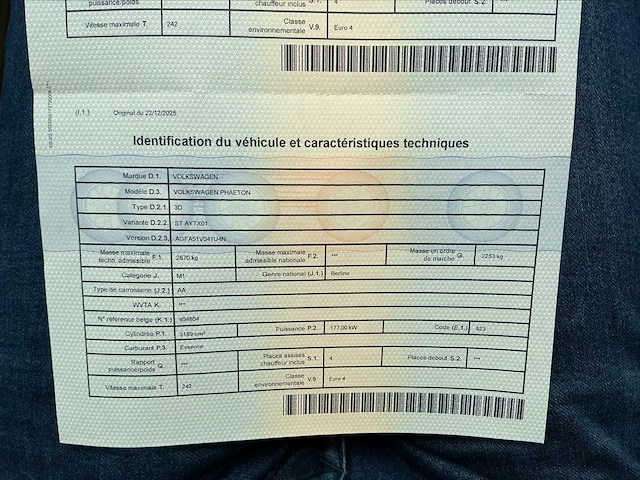 2003 volkswagen phaeton 3l v6 lpg berline personenauto - afbeelding 54 van  62