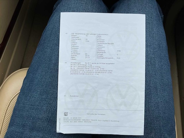 2003 volkswagen phaeton 3l v6 lpg berline personenauto - afbeelding 59 van  62