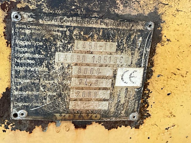 2003 volvo l45b-tp wiellader - afbeelding 2 van  21