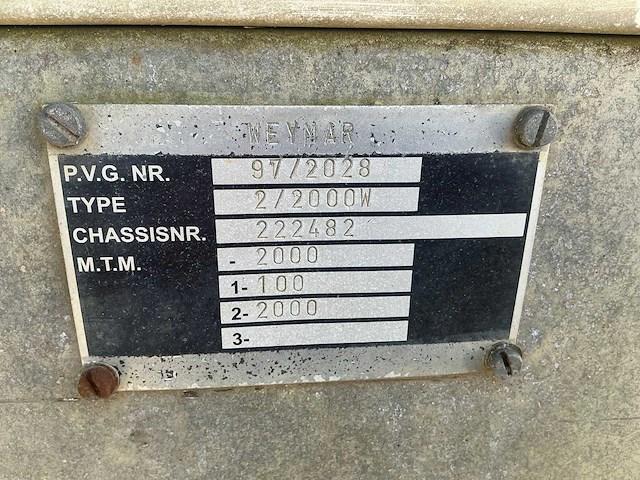 2003 weymar 2/2000w aanhangwagen - afbeelding 6 van  14
