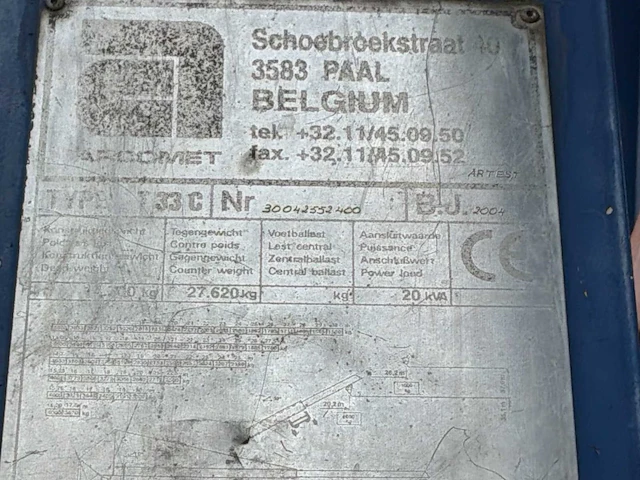 2004 acromat t 33 c mobiele kraan - afbeelding 2 van  12