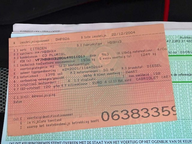 2004 citroën c3 pluriel personenauto - afbeelding 19 van  19