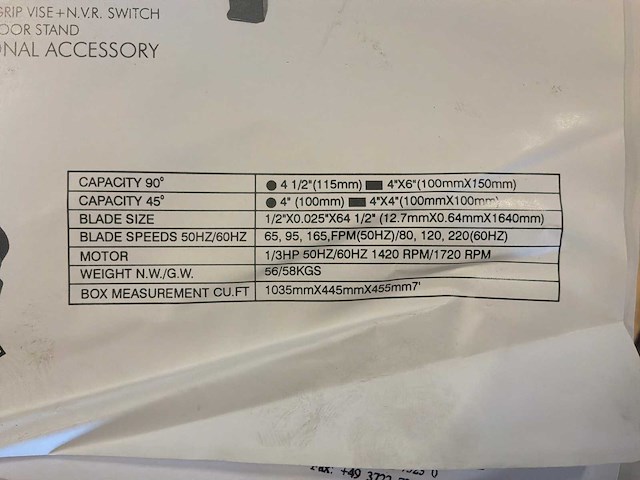 2004 drehman dr-115nc lintzaagmachine met tafel - afbeelding 3 van  3