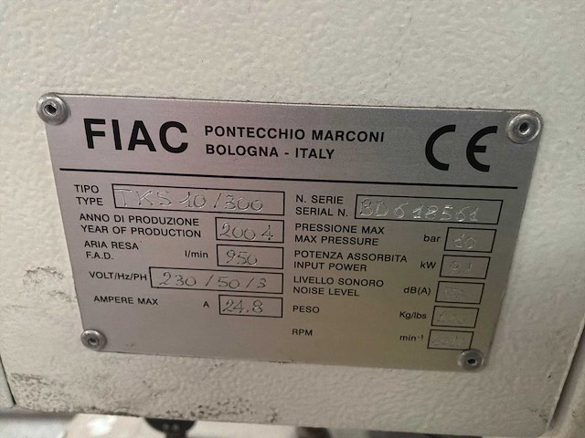 2004 fiat tks10/300 schroefcompressor - afbeelding 7 van  7