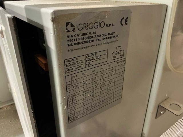 2004 griggio ca 400e paneelcirkelzaagmachine - afbeelding 4 van  12