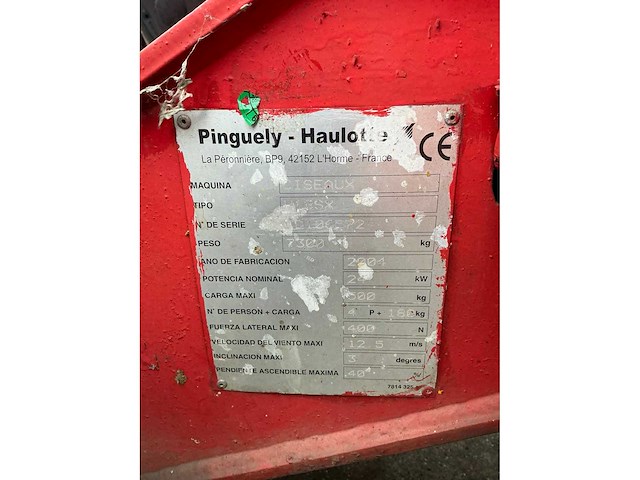 2004 haulotte h18sx hoogwerker (76002-0002) - afbeelding 15 van  23