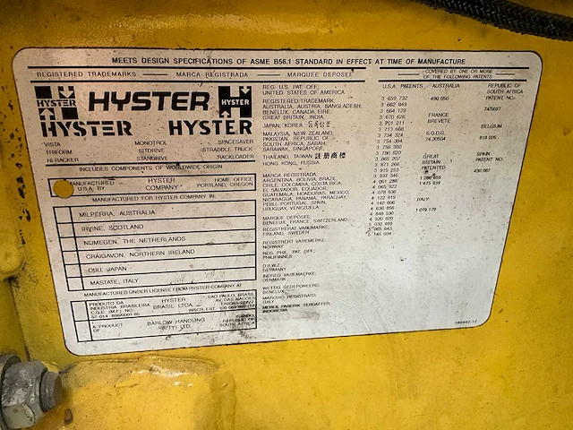 2004 hyster e3.50xl vorkheftruck - afbeelding 16 van  26