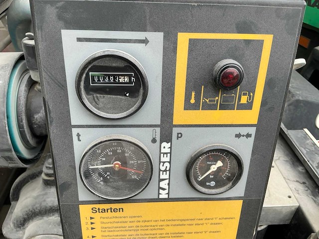 2004 kaeser m38 getrokken schroefcompressor met stroomgroep - afbeelding 8 van  17