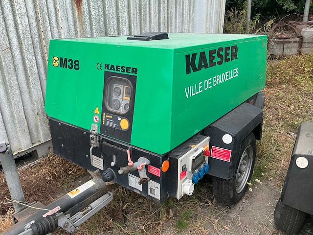 2004 kaeser m38 getrokken schroefcompressor met stroomgroep - afbeelding 10 van  17