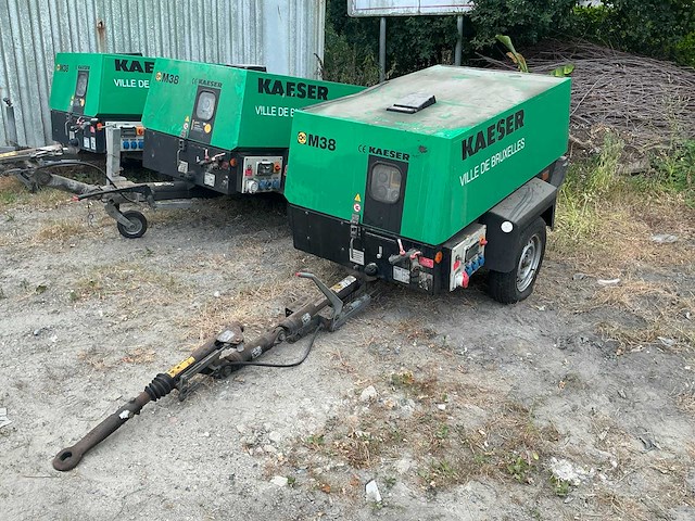 2004 kaeser m38 getrokken schroefcompressor met stroomgroep - afbeelding 1 van  18