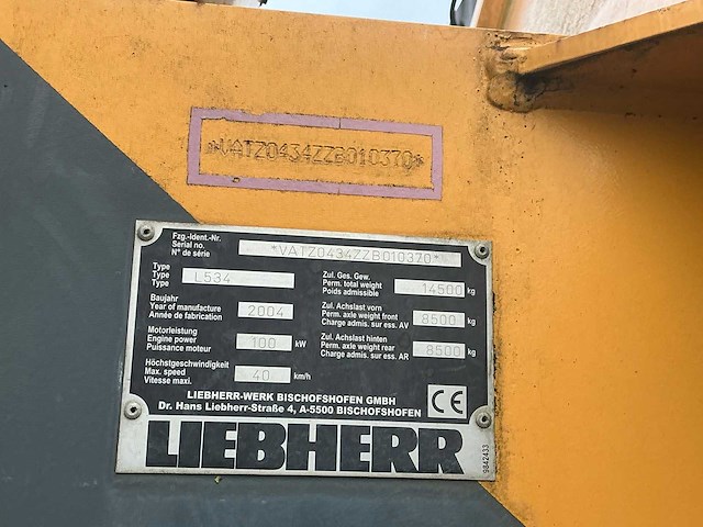 2004 liebherr l534 bandenbuldozer - afbeelding 6 van  14