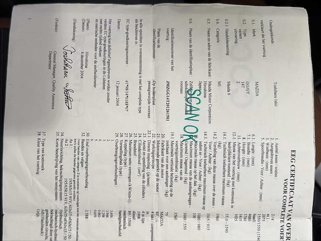 2004 mazda 6 personenauto - afbeelding 30 van  37