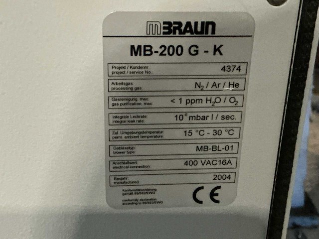 2004 mbraun mb200 g-k gaszuiveringsmodule - afbeelding 3 van  3