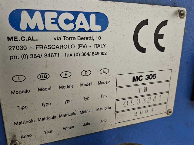 2004 mecal mc 305 fat cnc freesmachine - afbeelding 5 van  5