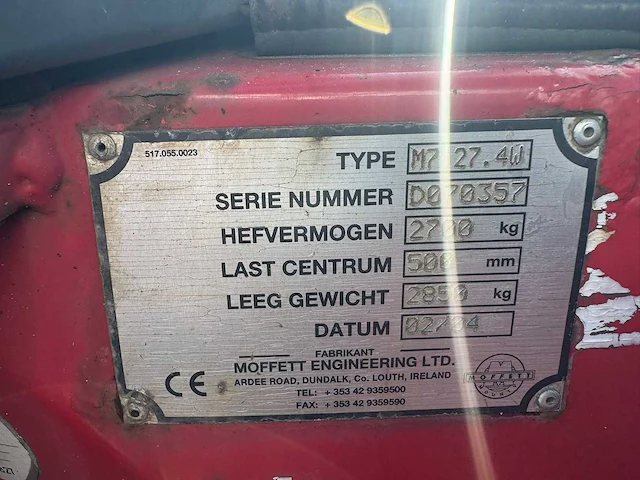 2004 moffett m7 27.4w meeneemheftruck - afbeelding 11 van  14