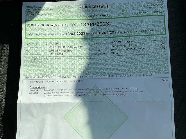 2004 opel frontera personenauto - afbeelding 14 van  35