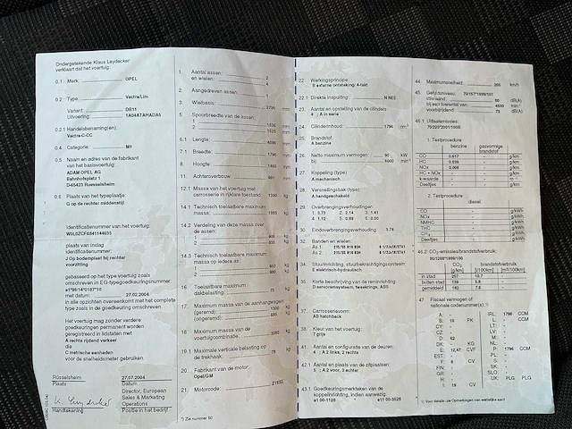 2004 opel vectra gts personenauto - afbeelding 14 van  19