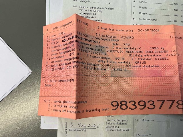 2004 opel vivaro - afbeelding 36 van  42