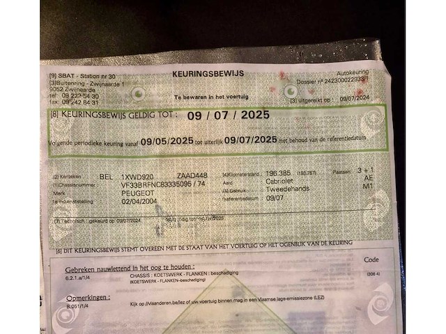 2004 peugeot 307 personenauto - afbeelding 7 van  15