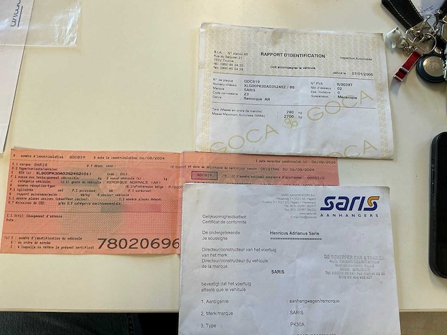 2004 saris pk30a 3 punts kipper aanhangwagen - afbeelding 10 van  10