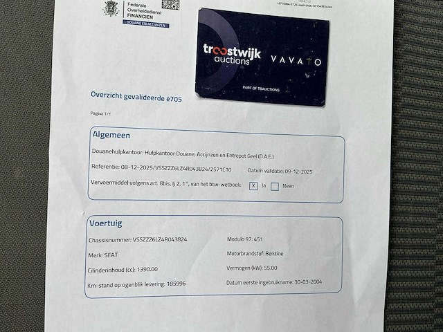2004 seat ibiza personenauto - afbeelding 16 van  24