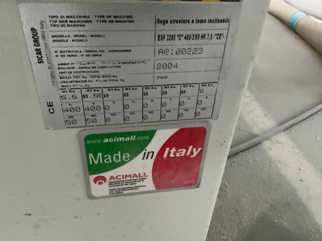 2004 sicar express 3800c paneelcirkelzaagmachine - afbeelding 8 van  8
