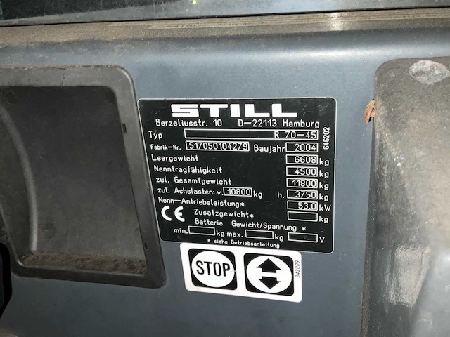 2004 still r70-45 vorkheftruck - afbeelding 8 van  16
