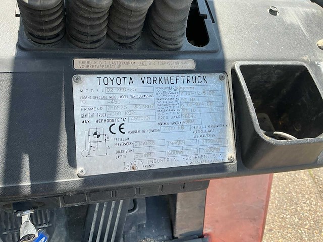 2004 toyota 02-7fdf25 a450 vorkheftruck - afbeelding 10 van  23
