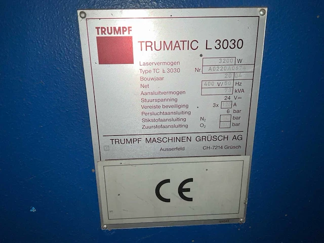 2004 trumatic l3030 lasersnijmachine - afbeelding 3 van  19