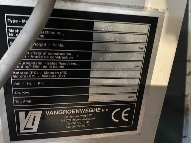 2004 vg d-64 bandschuurmachine - afbeelding 3 van  3