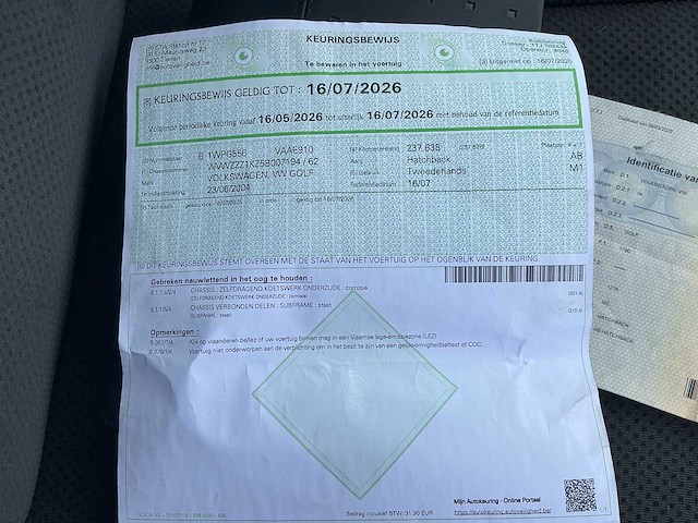 2004 volkswagen golf 5 personenauto - afbeelding 26 van  33