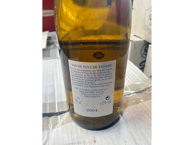 2004 witte wijn le chardonnay de serge saupin (196x) - afbeelding 3 van  4