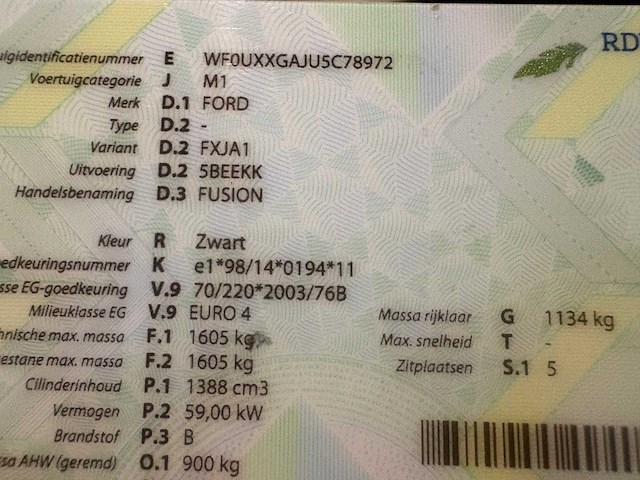 2005 - ford - fusion - 1.4-16v futura - car - afbeelding 9 van  18