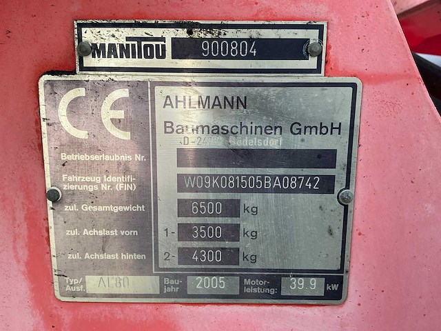 2005 ahlmann al80 shovel - afbeelding 2 van  2