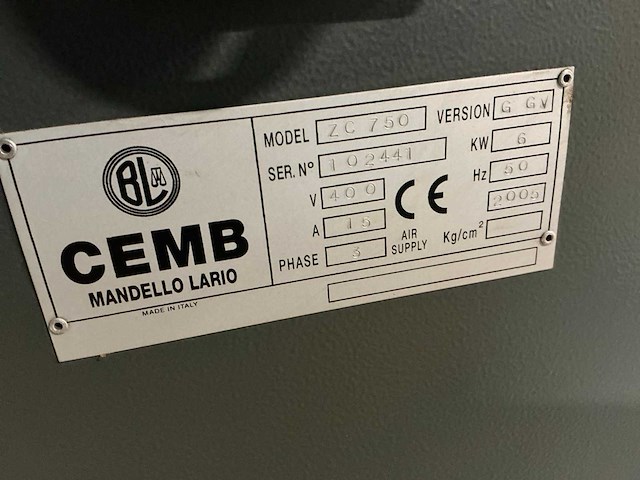 2005 bl cemb zc 750 balanceermachine - afbeelding 3 van  13