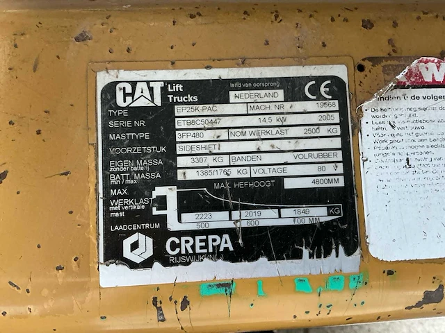 2005 caterpillar ep25k-pac vorkheftruck - afbeelding 3 van  17