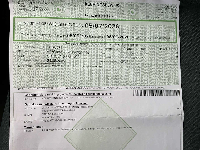 2005 citroen berlingo 1.9 personenauto - afbeelding 15 van  15