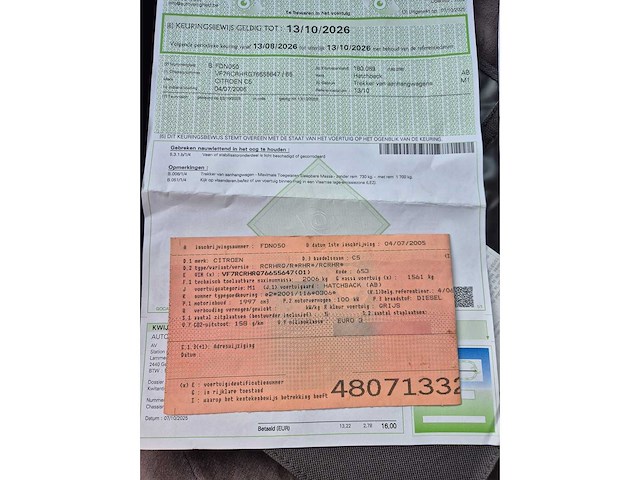 2005 citroën c5 personenauto - afbeelding 14 van  23