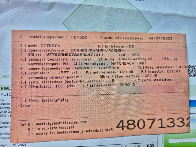 2005 citroën c5 personenauto - afbeelding 13 van  22