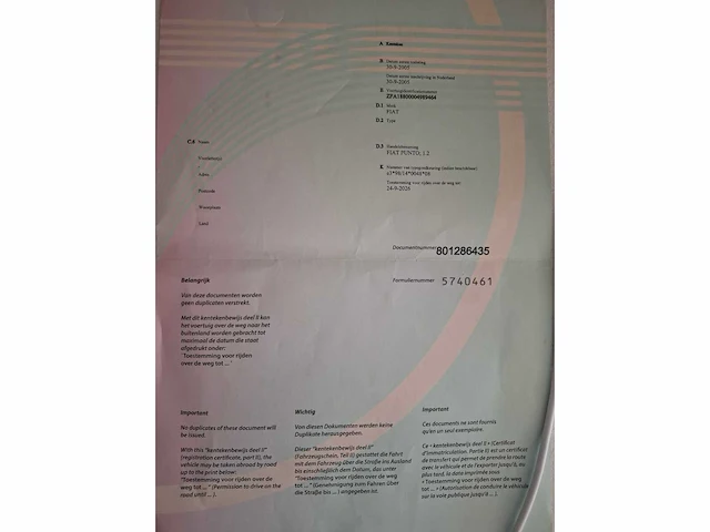 2005 fiat punto auto's - afbeelding 13 van  21