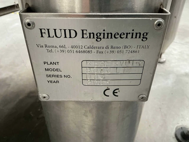 2005 fluid engineering verticale rvs mengtank 9000l - afbeelding 7 van  8