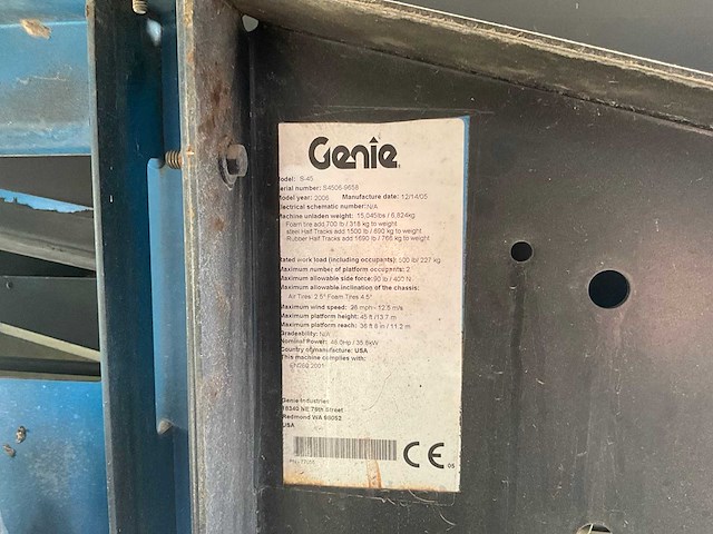 2005 genie s-45 hoogwerker - afbeelding 14 van  25