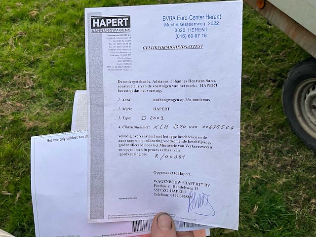 2005 hapert d2003 aanhangwagen - afbeelding 34 van  34
