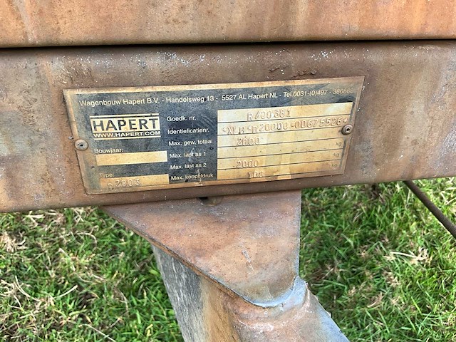 2005 hapert d2003 electrische kipper aanhangwagen - afbeelding 9 van  36