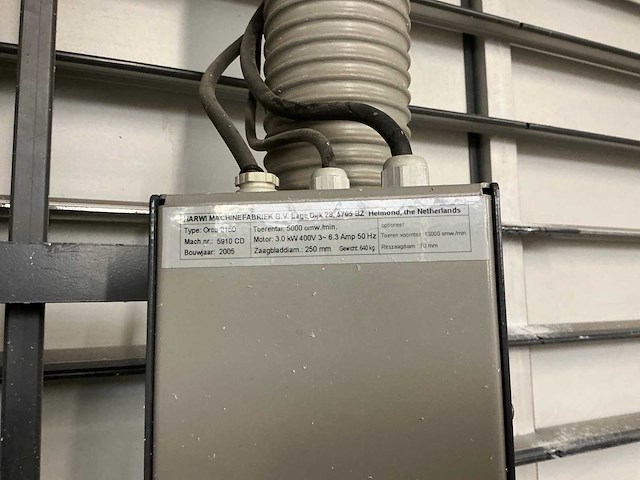 2005 harwi orca 2150 verticale platenzaag - afbeelding 7 van  7