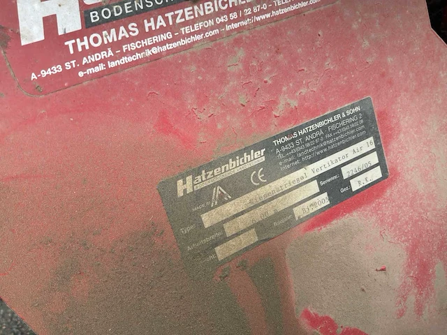 2005 hatzenbichler wiesenstriegel vertikator air 16 zaaimachine - afbeelding 15 van  16