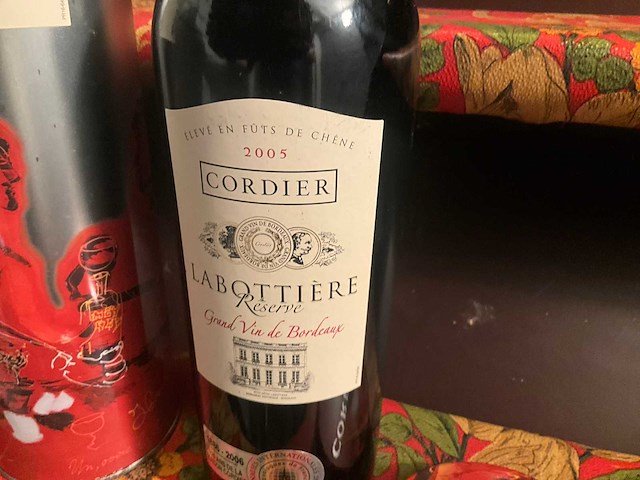 2005 labottiere reserve cordier rode wijn in koker - afbeelding 3 van  9